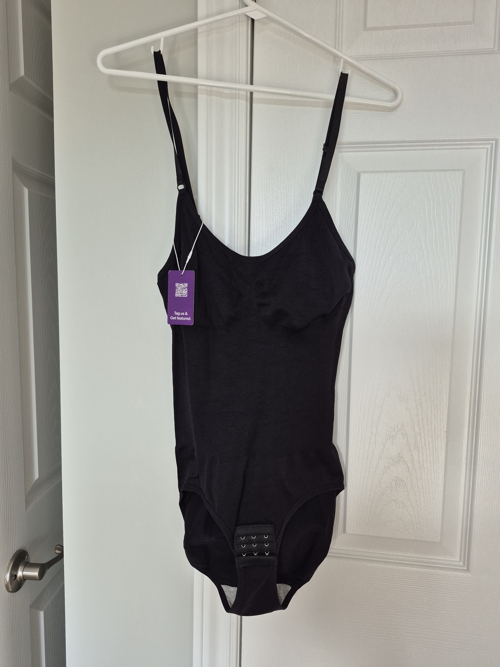 Shapermint Black Shaping Bodysuit with Adjustable Straps